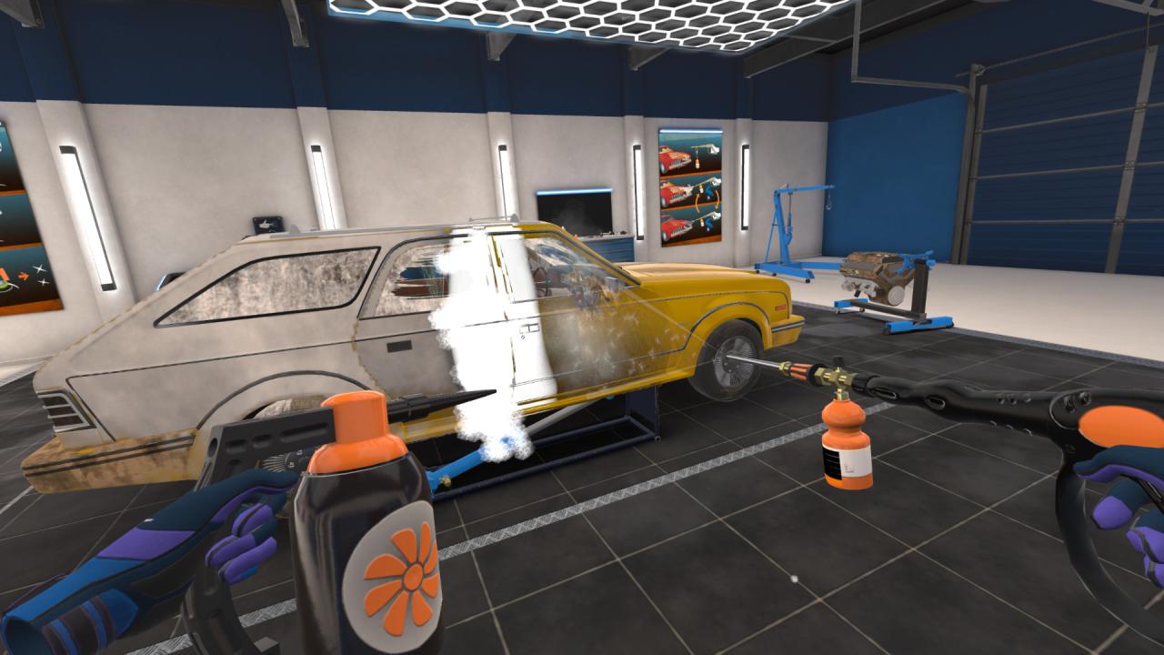 В этой VR игре для Meta Quest 2 вы целый день моете грязные автомобили