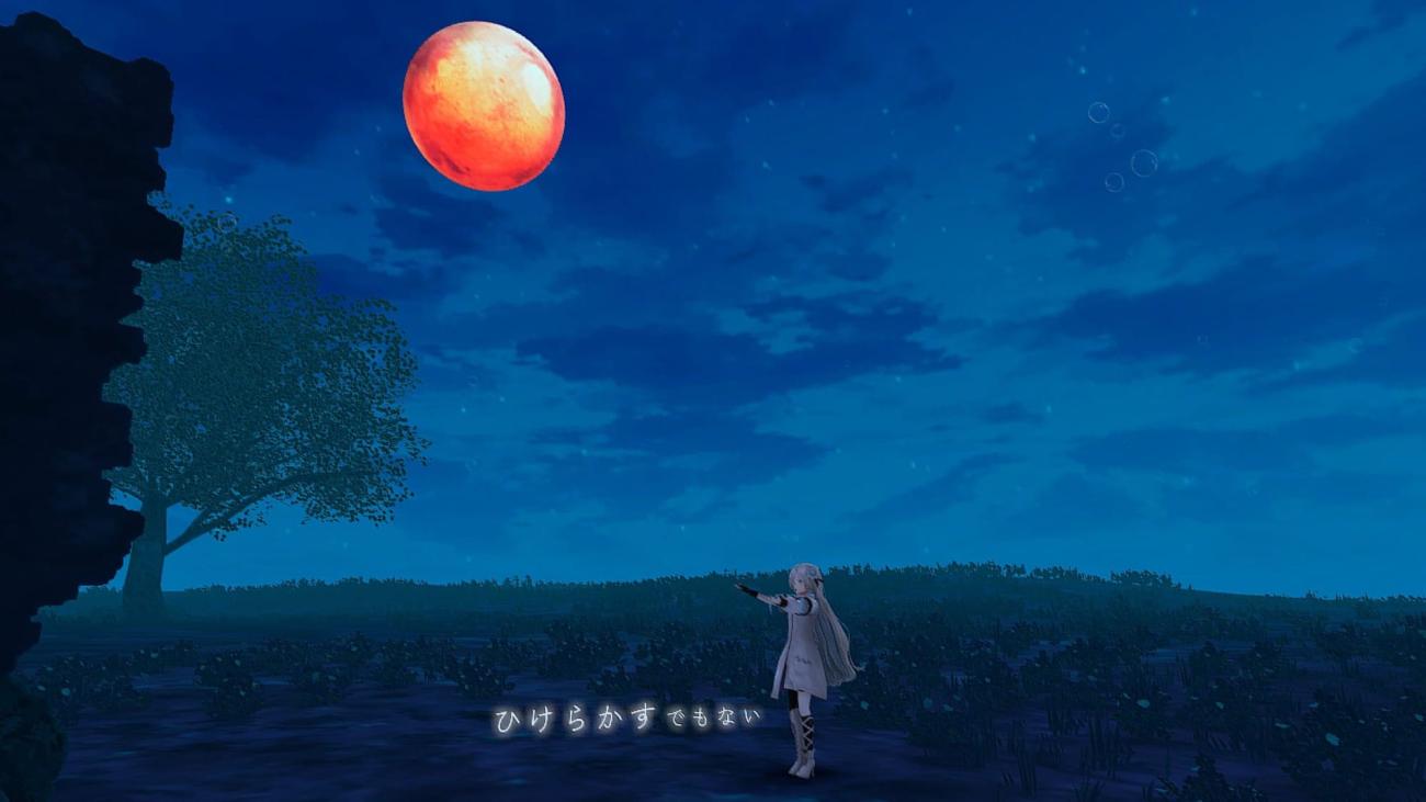 Скриншот Kamitsubaki City VR: сцена с диалогом и тот самый плотный 3D