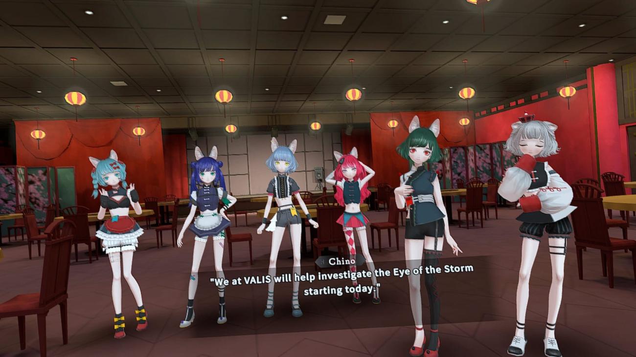 Скриншот Kamitsubaki City VR: персонажи крупным планом, видно, что модели не из бесплатного набора